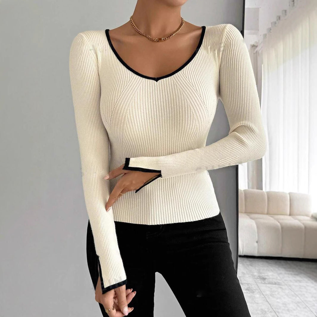 Damen Langärmliger Strickpullover Drune