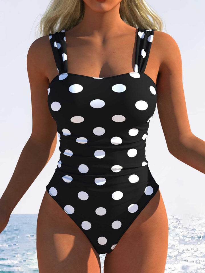 Damen Einteiliger Badeanzug mit innovativem Animal-Print und hohem Beinausschnitt Drune