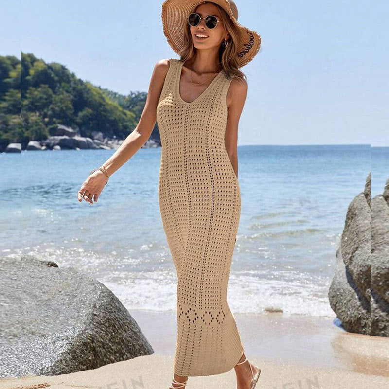 Damen modisches Häkel-Strandkleid Drune