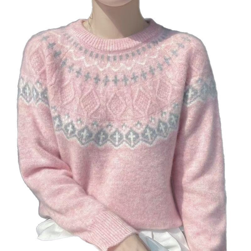 Damen Kuschelnder Strickpullover Drune