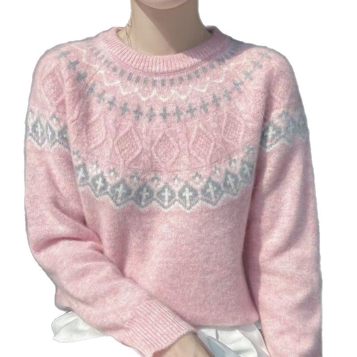 Damen Kuschelnder Strickpullover Drune