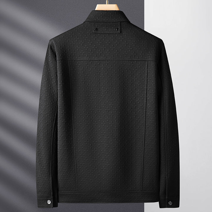 Herren Strukturierte Overshirt-Jacke mit Hemdkragen und aufgesetzten Brusttaschen Drune