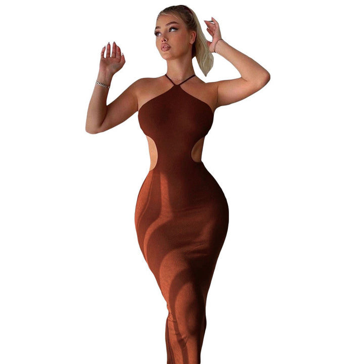 Damen Maxikleid mit eleganten Ausschnitten und verführerischem Schnitt Drune