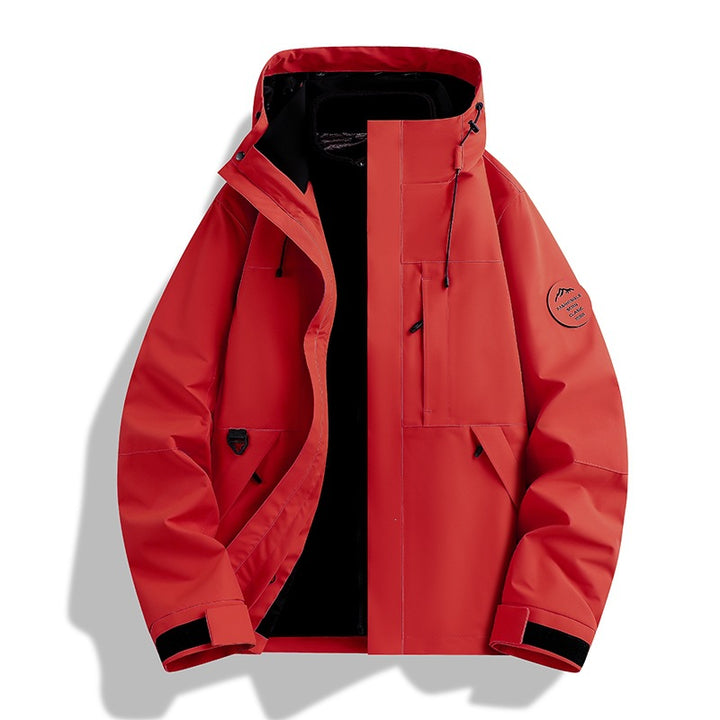 Herren Wetterfeste technische Softshell‑Trekkingjacke mit Kapuze und isolierendem Inneneinsatz Drune