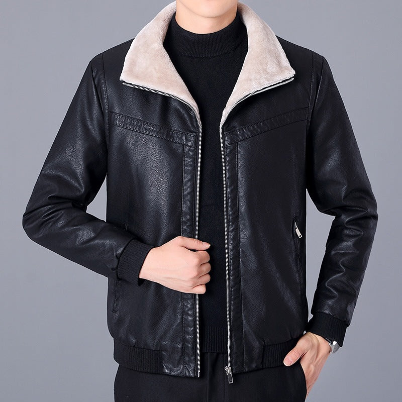 Herren Kunstlederjacke mit Teddyfutter Drune 1787738674