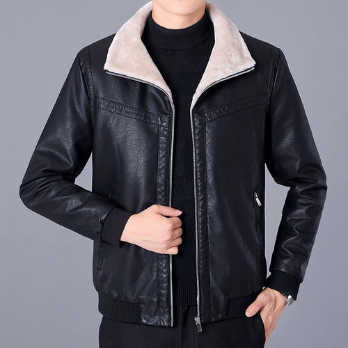 Herren Kunstlederjacke mit Teddyfutter Drune 1787738674