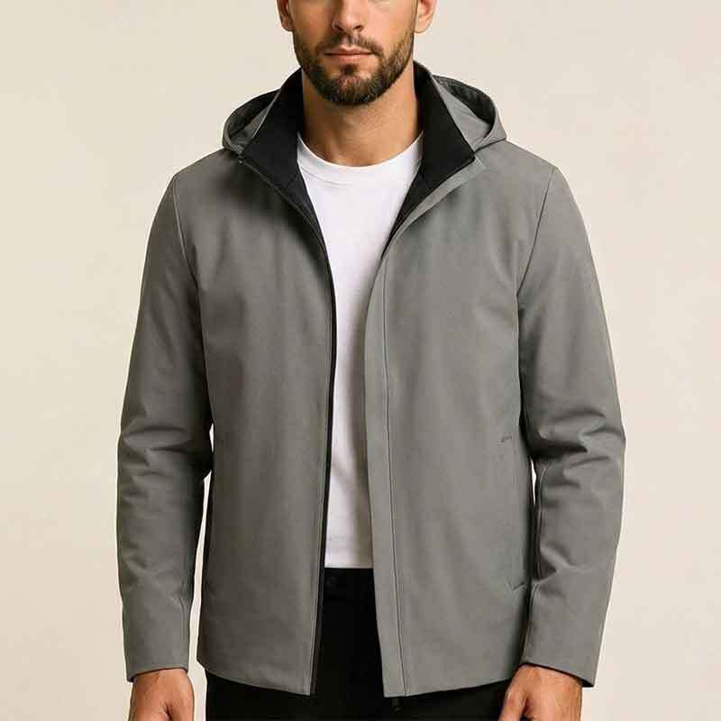 Herren Moderne Übergangsjacke mit hohem Kragen Drune