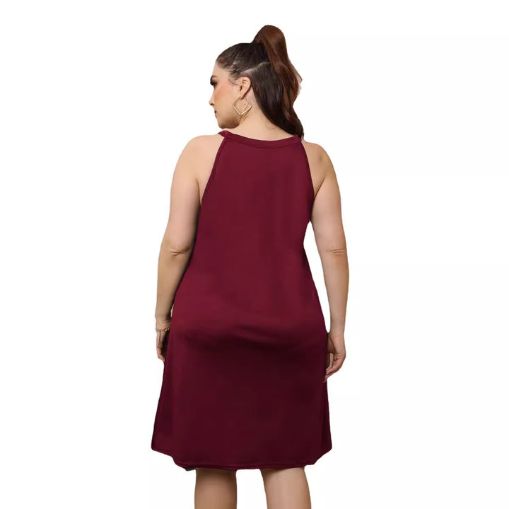 Damen Freizeitkleid mit modischem Ausschnitt Drune