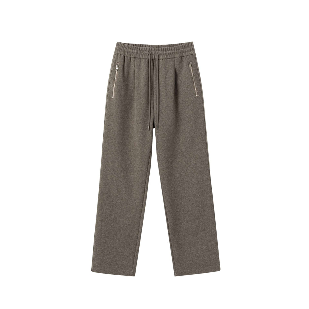 Unisex Locker geschnittene Jogginghose mit elastischem Bund und Reißverschlusstaschen Drune