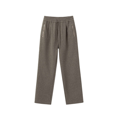 Unisex Locker geschnittene Jogginghose mit elastischem Bund und Reißverschlusstaschen Drune
