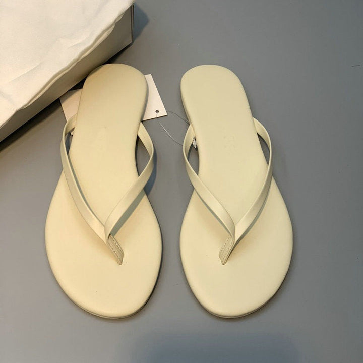 Damen stilvolle Flip-Flops mit glänzendem Riemendesign Drune