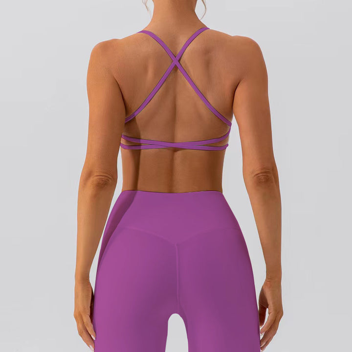 Damen Sportlich-funktionales Bustier mit gekreuztem Rückendesign und atmungsaktiven Materialien Drune