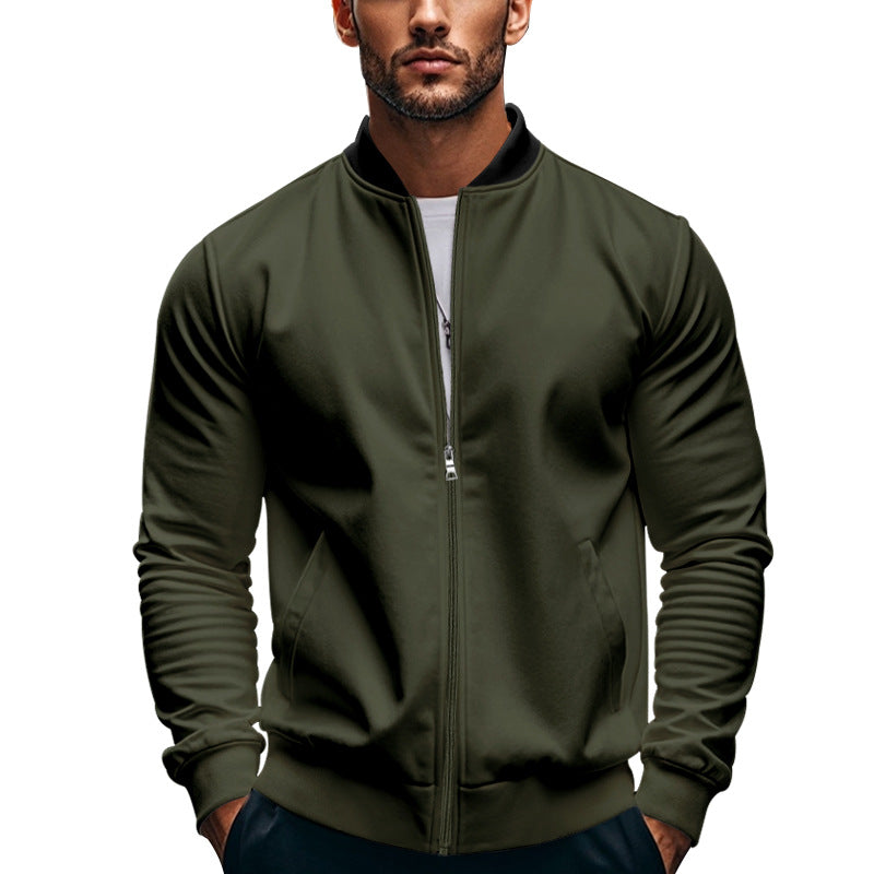 Herren stilvolle Sportjacke mit hochschließendem Kragen und praktischen Taschen Drune