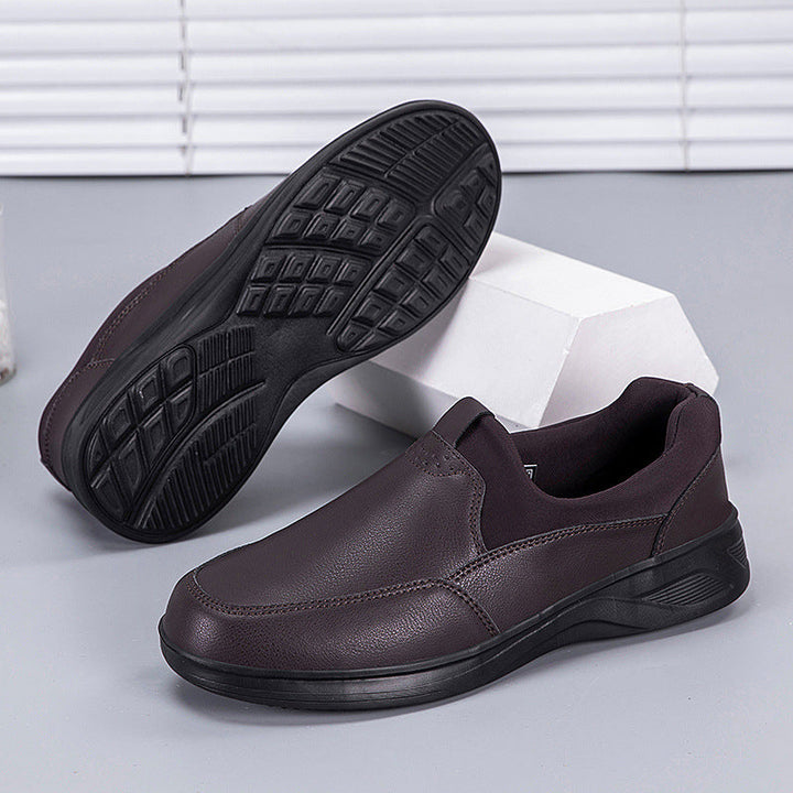 Damen Bequeme Leder Slip-On Sneakers Drune