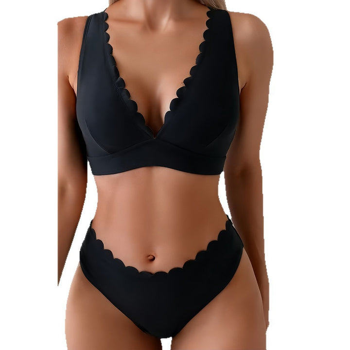 Damen Bikini mit dezentem Wellenmuster Drune