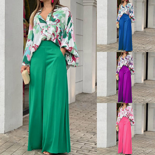 Damen Oversize Hemdbluse mit abstraktem Aquarellprint und überschnittener Schulter Drune