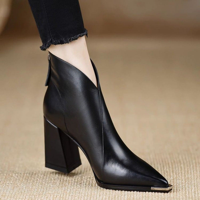 Damen elegante Stiefeletten Drune