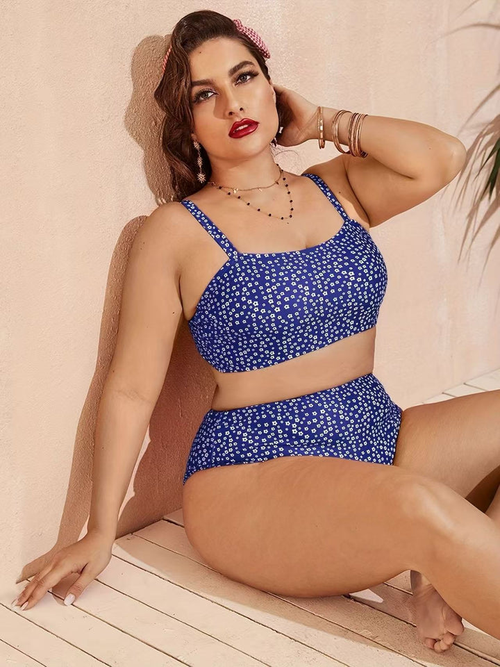 Damen Hochgeschnittener Bikini mit verspieltem Punktedesign Drune