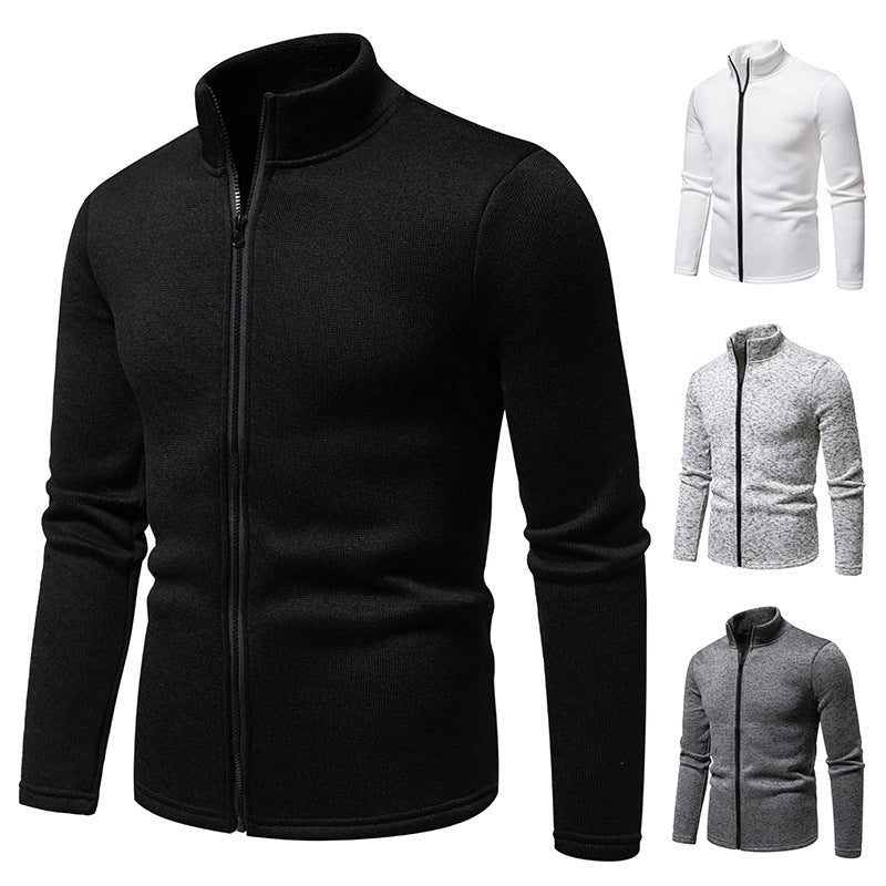 Herren Fleecejacke mit hohem Kragen und durchgehendem Reißverschluss Drune