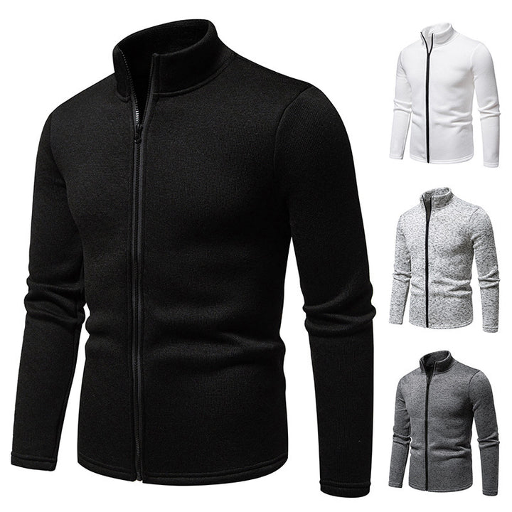 Herren Fleecejacke mit hohem Kragen und durchgehendem Reißverschluss Drune