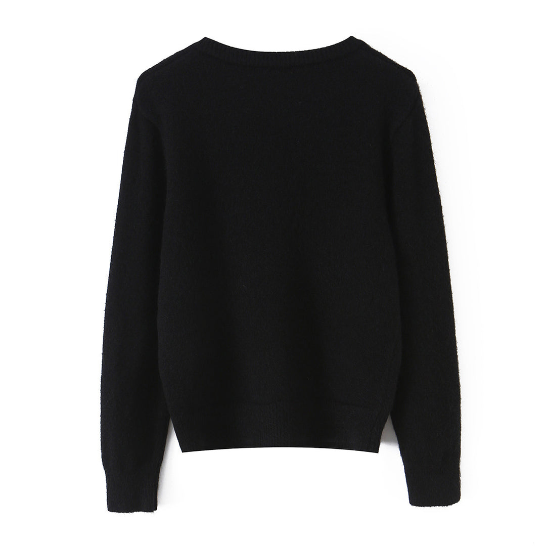 Damen Feinstrick-Cardigan mit Rundhals und durchgehender Knopfleiste Drune