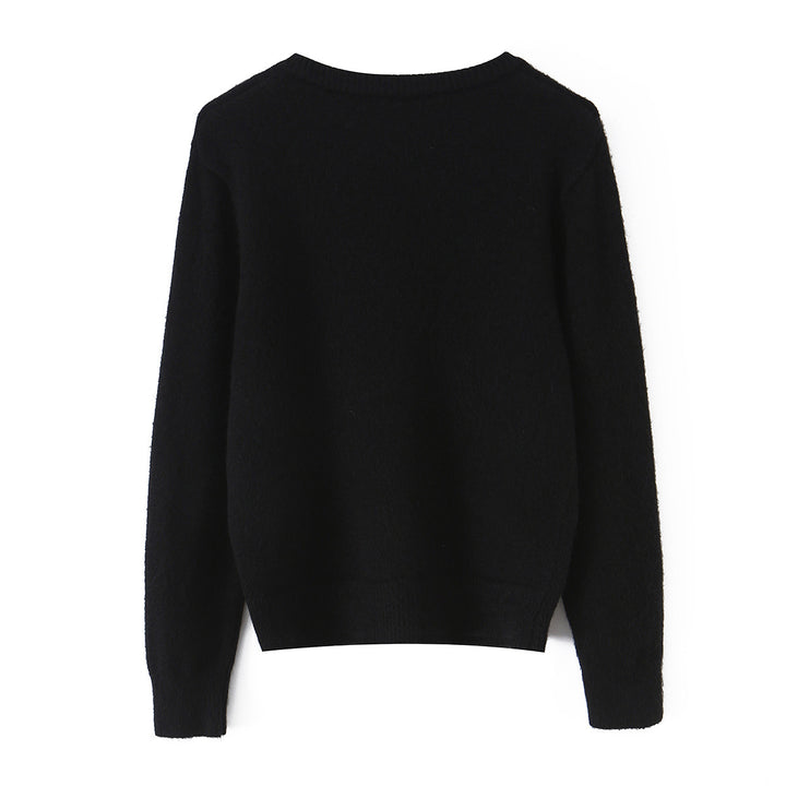Damen Feinstrick-Cardigan mit Rundhals und durchgehender Knopfleiste Drune