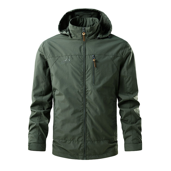 Herren Leichte Funktionsjacke mit abnehmbarer Kapuze Drune