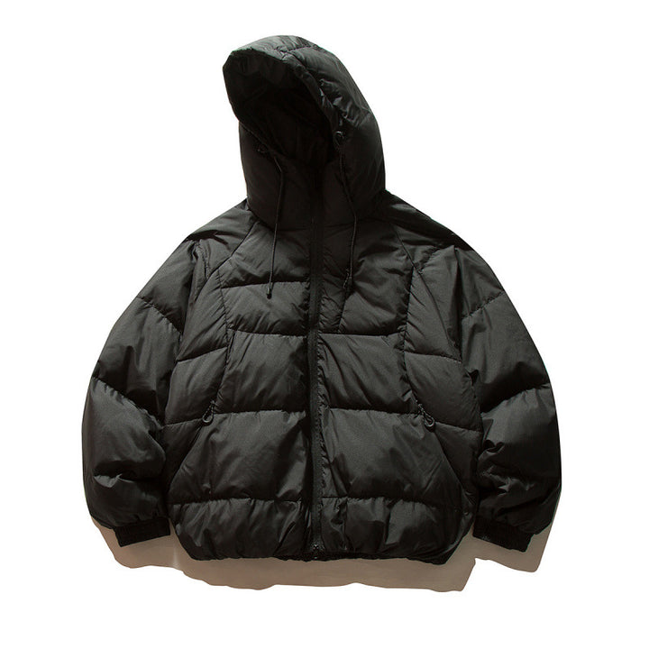 Unisex Oversize-Steppjacke im Boxy-Cut mit Kapuze und verstellbarem Saum Drune