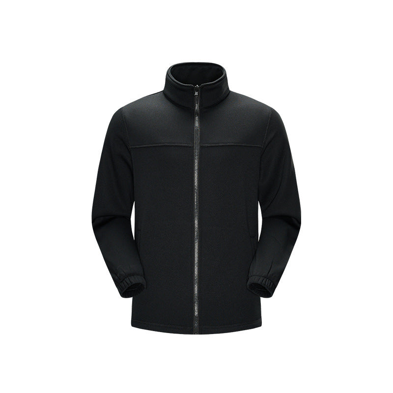Herren Technische Fleecejacke mit hohem Stehkragen, durchgehendem Reißverschluss und elastischen Bündchen Drune