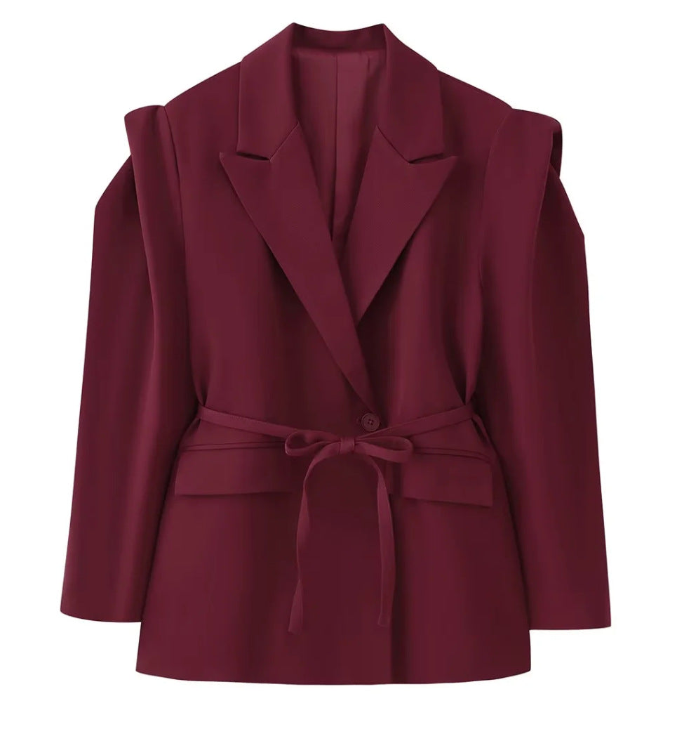 Damen 1100+ taillierter Blazer mit Tunnelzug, schmaler Kordel und Pattentaschen Drune