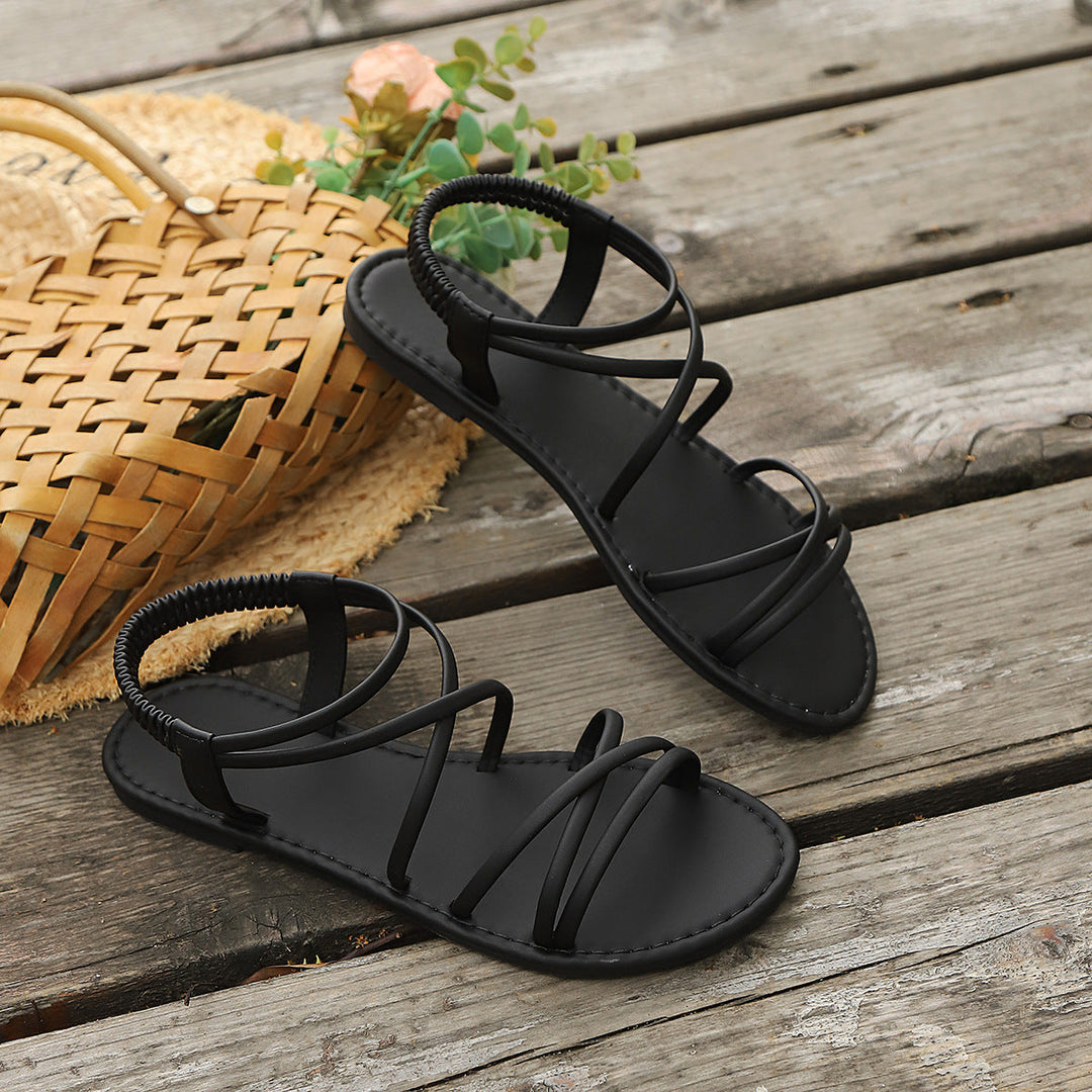 Damen elegante Sandalen mit verstellbaren Riemen Drune