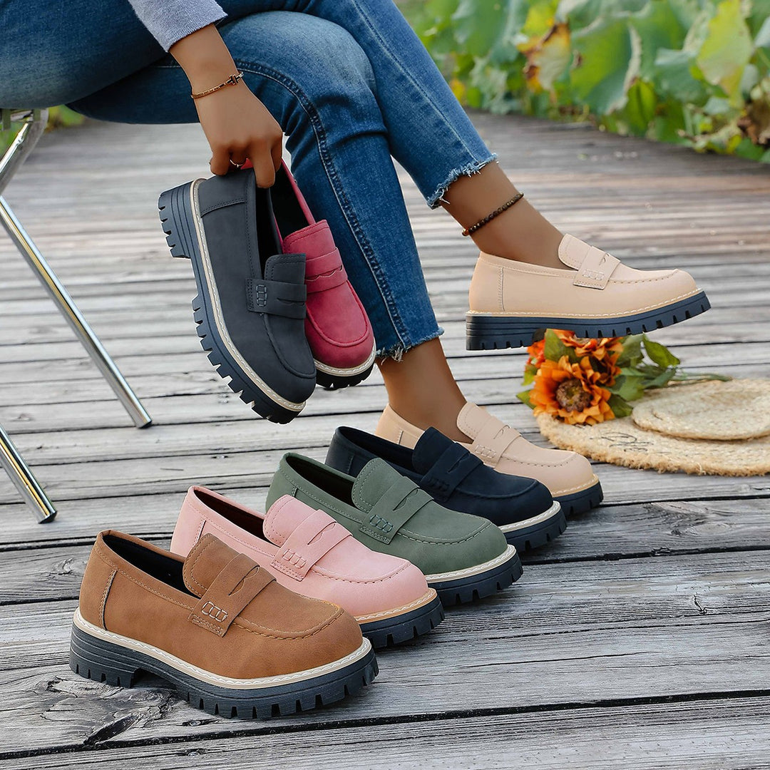 Herren nan robuste Penny-Loafer mit markanter Profilsohle, handwerklicher Ziernaht und gepolstertem Komfortfußbett Drune