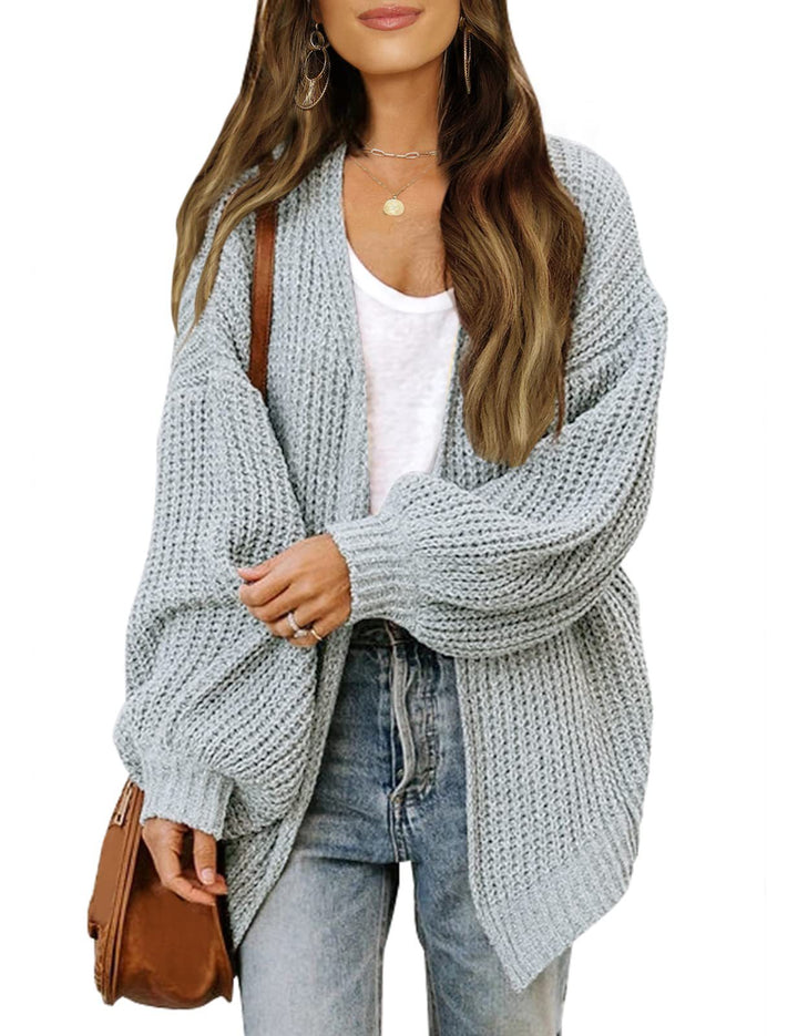 Damen Grobstrickjacke mit lässigem Schnitt und überschnittenen Schultern Drune