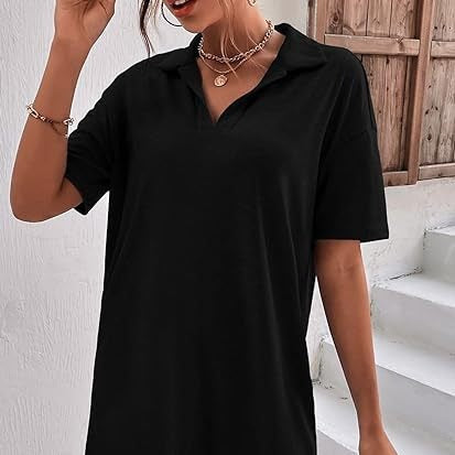 Damen Polo-Shirt Kleid Drune