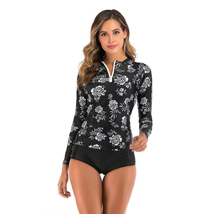 Damen UV-Schutz Rashguard mit floralem Muster Drune