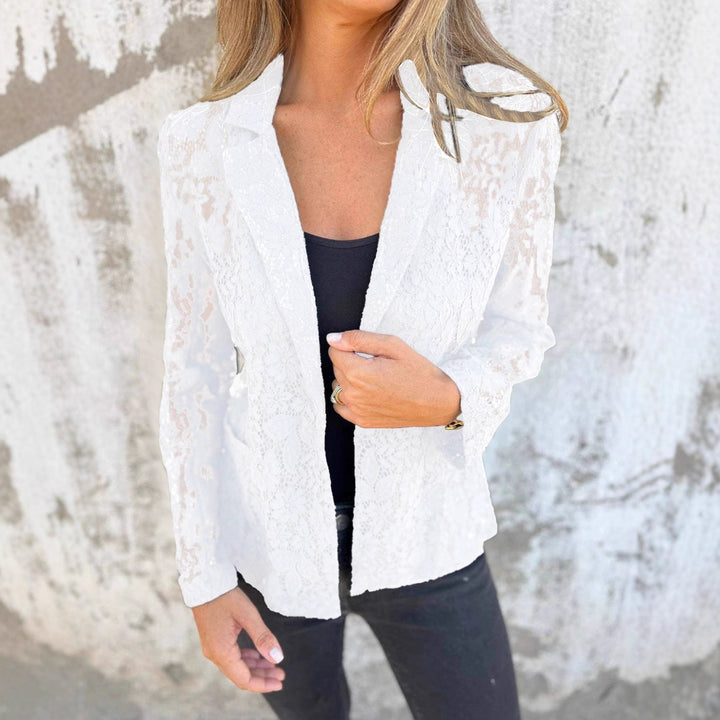 Damen Spitzenjacke mit lässigem Schnitt und eleganten Details Drune
