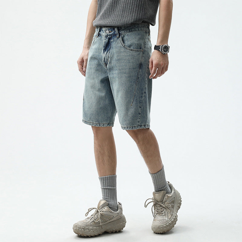 Herren Denim-Shorts im lässigen Relaxed Fit mit seitlichen Taschen Drune