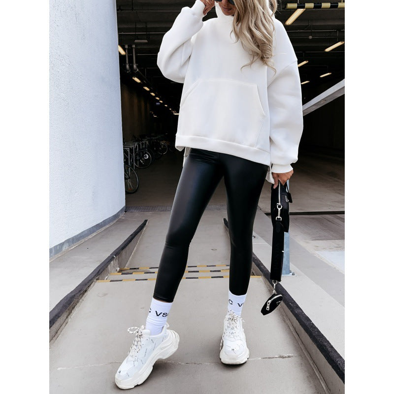 Damen Oversized Kapuzenpullover mit praktischen Kängurutaschen Drune