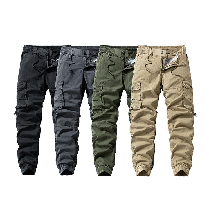 Herren Tactical-Utility Cargohose im Joggercut mit verstärkten Kniepartien, elastischem Komfortbund und Organizer-Taschen Drune