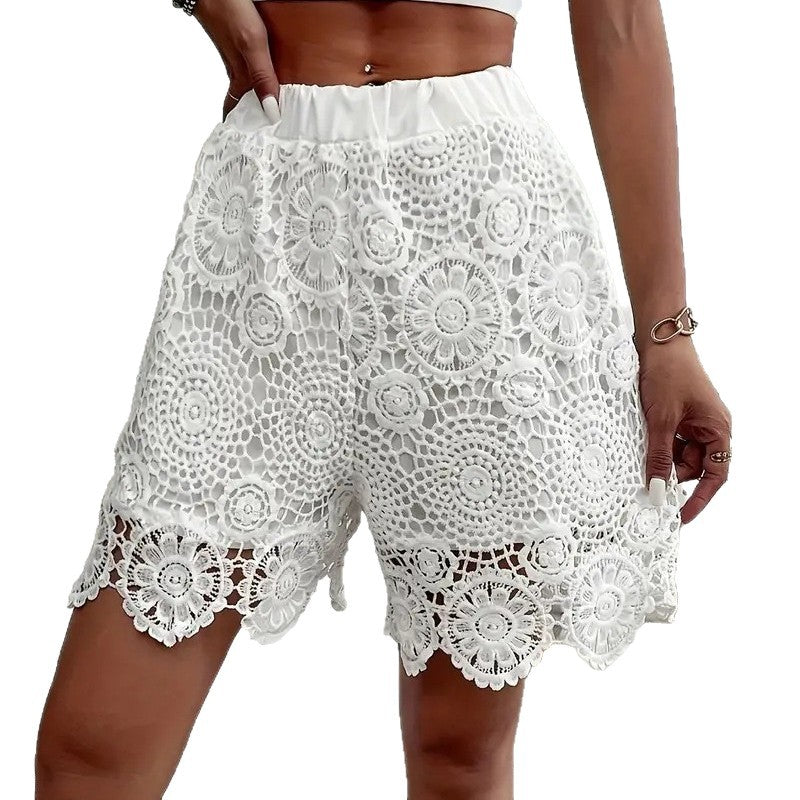 Damen Spitzenshorts mit elastischem Bund Drune