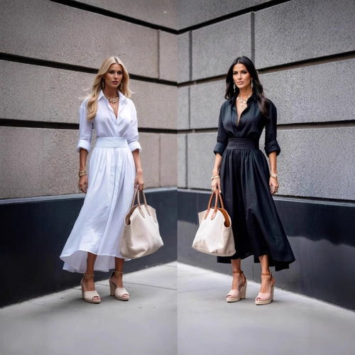 Damen Hemdkleid mit asymmetrischem Saum und tailliertem Schnitt Drune