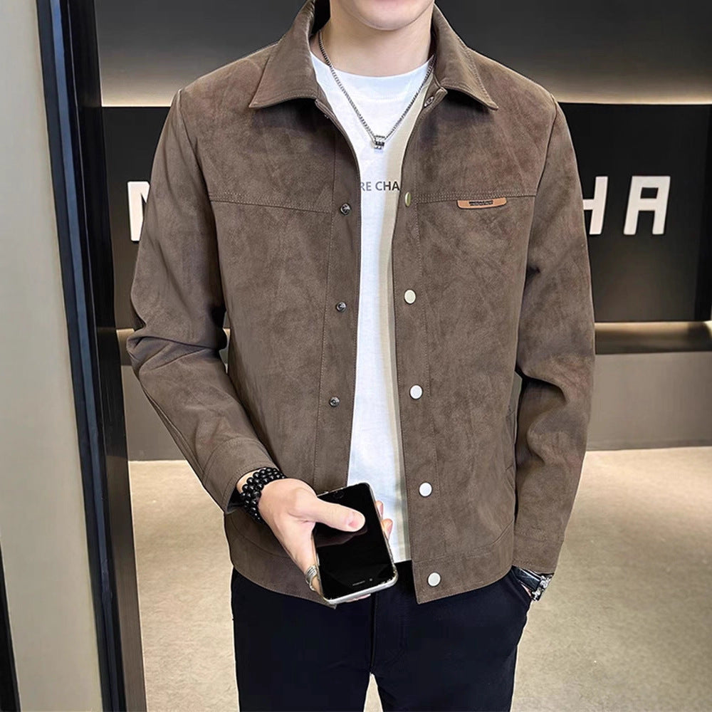 Herren Modische Kunstlederjacke Drune