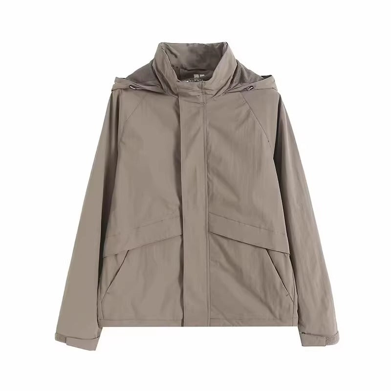 Herren Leichte Übergangsjacke mit Kapuze Drune