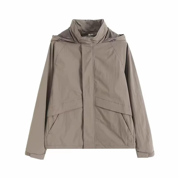 Herren Leichte Übergangsjacke mit Kapuze Drune