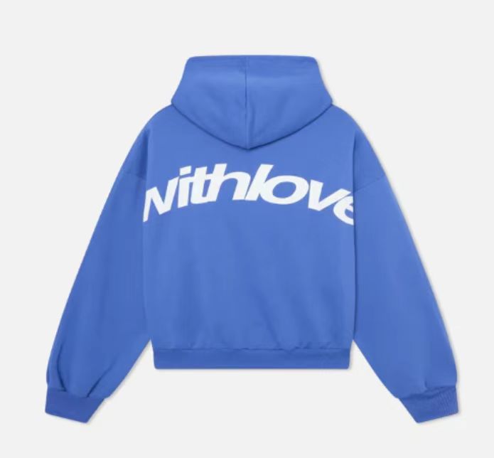 Unisex nan oversized Kapuzenpullover mit großflächigem Rückenprint, Kängurutasche und gerippten Bündchen Drune