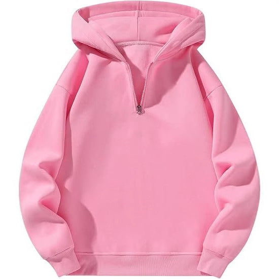 Herren sportlicher Kapuzenpullover mit halbem Reißverschluss Drune