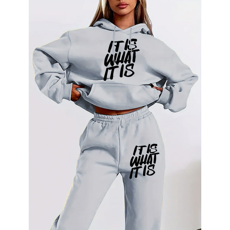 Damen Sweatshirt und Jogginghose Set Drune