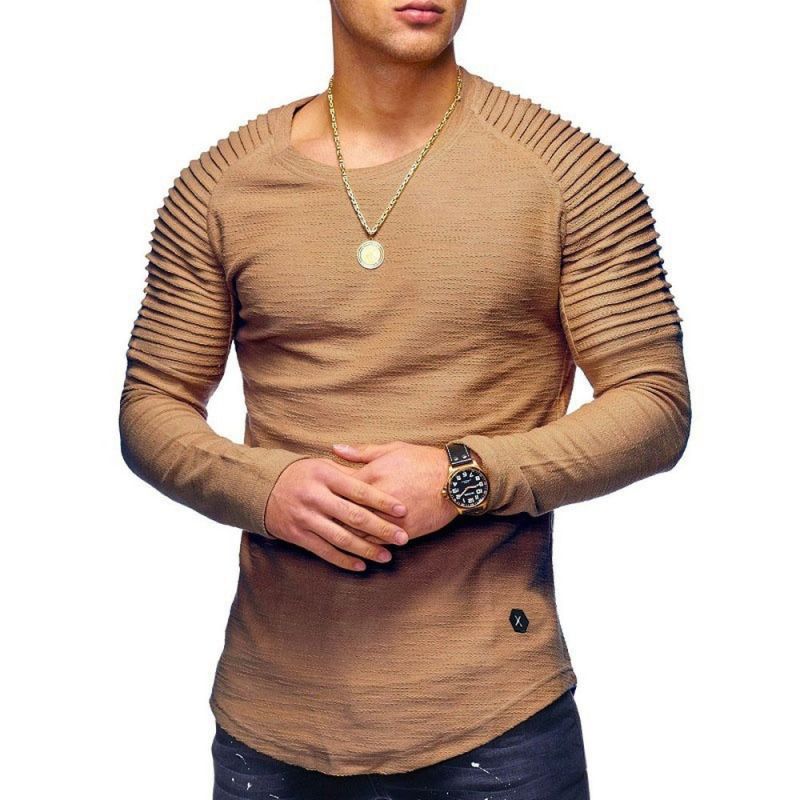 Herren Langarmshirt mit strukturiertem Design Drune