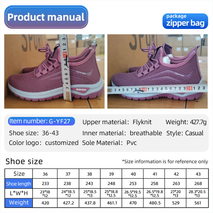 Damen Funktionale Freizeit-Sneaker mit elastischem Schnürsystem und atmungsaktiver Obermaterialstruktur Drune