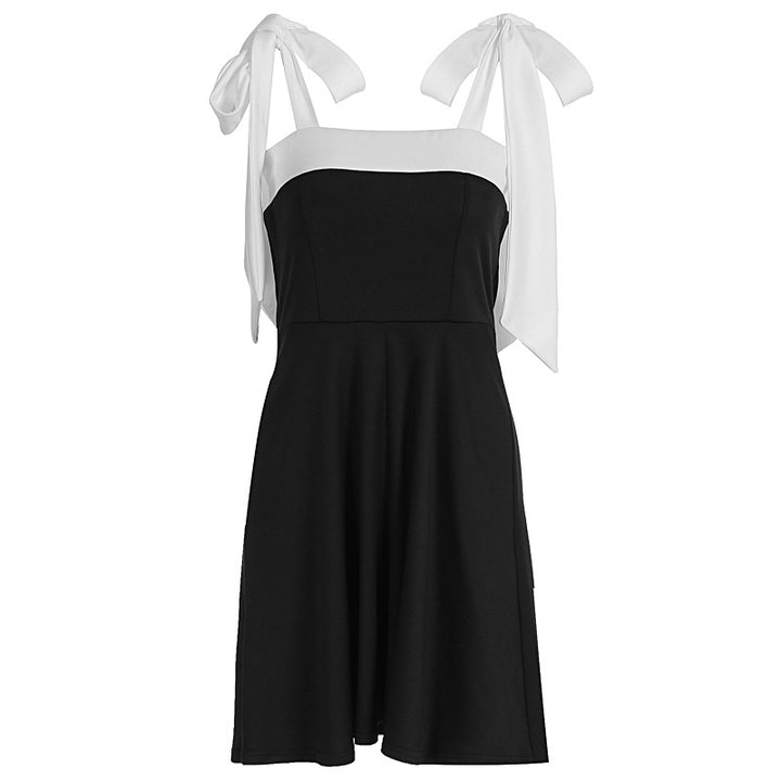 Damen modisches Sommerkleid mit Schleifen-Trägern und schmeichelndem Schnitt Drune